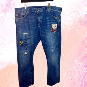 Polo Ralph Lauren Varick Mens Plaid Patchwork 
Collegiate jeans